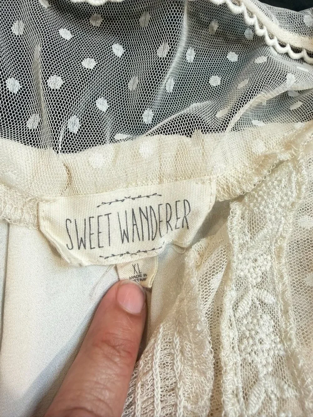 Sweet Wanderer Ivory Swiss Dot Puff Sleeve Mini Dress